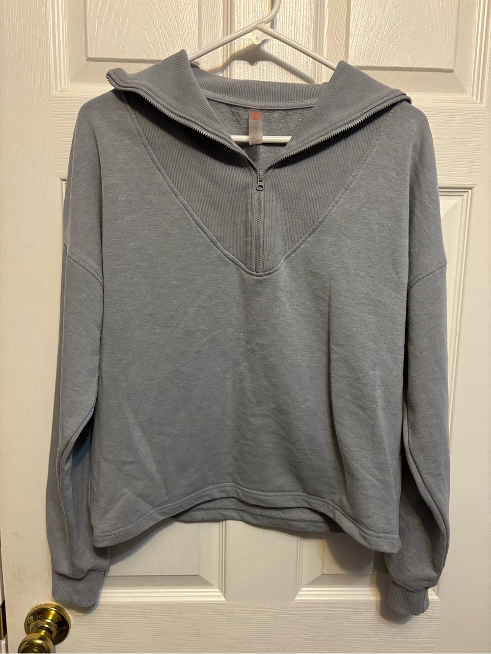 Women's Gray Collared Quarter Zip - Medium